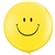 3 foot SMILE FACE Yellow latex balloons