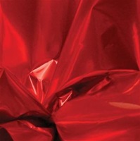 30in x 50ft Cellophane Roll RED Metallized