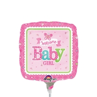 9 inch Welcome Baby Girl Butterfly