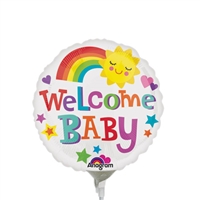 Welcome Baby Round Foil Balloon