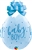 18 inch Qualatex Round Baby Boy Dots-A-Round DIAMOND CLEAR Stuffing Balloon