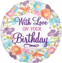 With Love Birthday Balloon