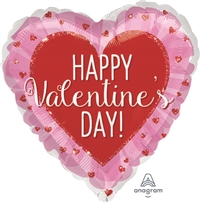 Happy Valentine's Day Glitter Hearts