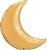 35 inch Crescent Moon Qualatex Foil GOLD, Price Per Package of 5