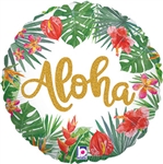Tropical Aloha Round Foil Balloon