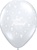 11 inch Qualatex Just Married Flowers-A-Round DIAMOND CLEAR