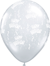 11in Birthday A-Round DIAMOND CLEAR