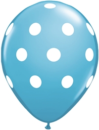 11 inch Qualatex Big Polka Dots ROBIN'S EGG BLUE