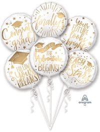 Grad Messages Foil Balloon Bouquet