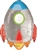 29 inch Blast Off Spaceship Foil Balloon