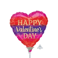 Valentine Watercolor Stripes Balloon