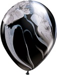 11 inch SuperAgate Qualatex BLACK and WHITE