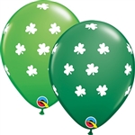 11 inch Big Shamrocks Assortment latex balloon