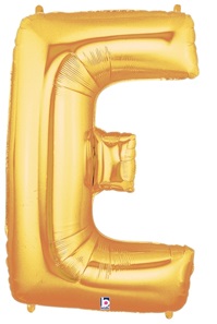 40 inch Letter E Megaloon GOLD