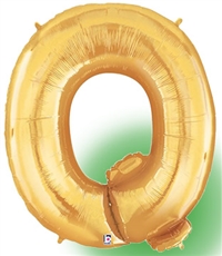 40 inch Letter Q Megaloon GOLD
