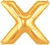 Letter X Megaloon GOLD