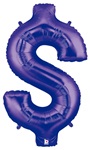 40 inch DOLLAR SIGN Megaloon PURPLE