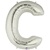 40 inch Letter C Megaloon SILVER