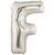 40 inch Letter F Megaloon SILVER