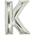 40 inch Letter K Megaloon SILVER, Price Per EACH