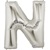 40 inch Letter N Megaloon SILVER