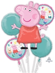 Peppa Pig Foil Balloon Bouquet