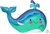 34 inch Happy Whale SuperShape Foil Balloon