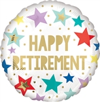 Retirement White with Stars Balloon