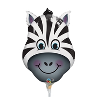 14 inch Zany Zebra Head Shape