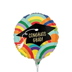Congrats Grad Rainbows Balloon