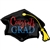 Congrats Grad Red & Blue Foil Balloon