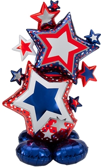 Patriotic Star Cluster Balloon