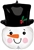 Smiley Snowman Head Balloon