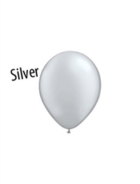 5 inch SILVER latex balloons