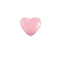 6 inch Qualatex Heart PINK Standard, Price Per Bag of 100