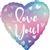 18 inch Love You Filtered Ombre (PKG) - Heart Shaped Foil Balloon, Price Per EACH, Minimum Order 5