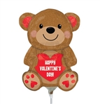 Valentine's Day Cuddly Bear Foil Balloon