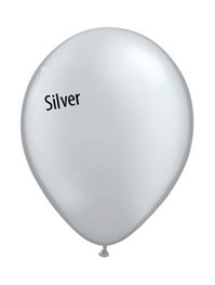 9 inch Qualatex Metallic SILVER