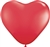 11 inch RED Qualatex Heart, Price Per Bag of 100