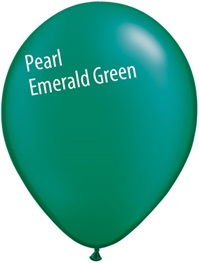 11in PEARL EMERALD GREEN Qualatex Radiant Pearl