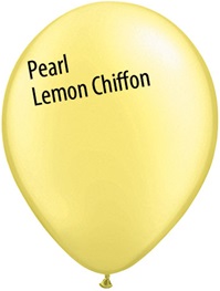 11in PEARL LEMON CHIFFON Qualatex Pastel Pearl