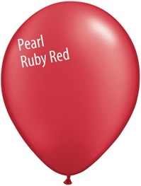 11in PEARL RUBY RED Qualatex Radiant Pearl