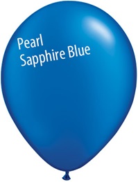 11in PEARL SAPPHIRE BLUE Qualatex Radiant Pearl