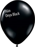 16 inch Qualatex Jewel ONYX BLACK Latex Balloon