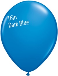 16 inch Qualatex Standard DARK BLUE Latex Balloon