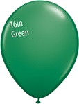 16 inch Qualatex Standard GREEN Latex Balloon