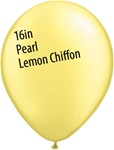 16 inch Qualatex Pastel PEARL LEMON CHIFFON Latex Balloon