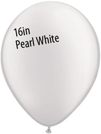 16 inch Qualatex Pastel PEARL WHITE Latex Balloon
