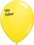 16 inch Qualatex Standard YELLOW Latex Balloon