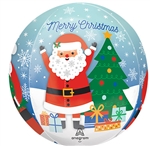 Snowy Christmas Santa ORBZ Foil Balloon